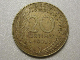 Франція Франция ^/--/^ Франция 20 сантимов 1985 года 38141 ^_^^^ Франція 20 сантимів 1985 38141 - фото фото фото