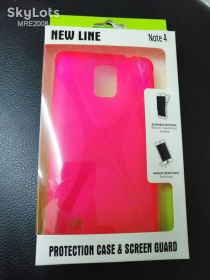 Чохли, бампера Чехлы, бампера ^/--/^ Чехол силикон New Line для Samsung Galaxy Note 4 N /--/ 910 pink + пленка ^_^^^ Чехол силікон New Line для Samsung Galaxy Note 4 N /--/ 910 pink + плівка - фото фото фото