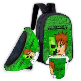 Рюкзаки, сумки Рюкзаки, сумки ^/--/^ Набор детский Майнкрафт Крипер&amp;quot;Minecraft&amp;quot; рюкзак 36 /--/ х /--/ 27 /--/ см сумка-бананка,кружка с принтом дл ^_^^^ Набір дитячий Майнкрафт Кріпер&amp;quot;Minecraft&amp;quot; рюкзак 36 /--/ х /--/ 27 /--/ см сумка-бананка,гуртка з принтом дл - фото фото фото