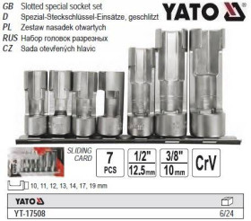 Викрутки Отвертки ^/--/^ Набор головки торцевые для лямбда-зонда YATO 3/8 1/2 М /--/ 10-19 7 штук YT-17508 ^_^^^ Набір головки торцеві для лямбду-зонду YATO Польща 3/8&amp;quot; 1/2&amp;quot; М /--/ 10-19 7 штук YT-17508 - фото фото фото