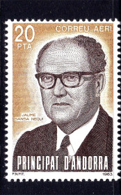 Малі Держави Європи Малые Государства Европы ^/--/^ ZM Андорра  1983 г MNH - личности ^_^^^ ZM Андорра 1983 MNH - особистості - фото фото фото