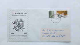 Європа Европа ^/--/^ Конверт НИДЕРЛАНДЫ 1982 г. Региональная выставка марок TILPHILEX IV. Тилбург. 1982 г. ^_^^^ Конверт НІДЕРЛАНДИ 1982 Регіональна виставка марок TILPHILEX IV. Тілбург. 1982. - фото фото фото