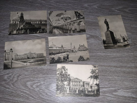 СРСР СССР ^/--/^ Открытка Москва СССР 1956 /--/ г. 6 шт ^_^^^ Москва СРСР 1956 /--/ р. 6 шт - фото фото фото