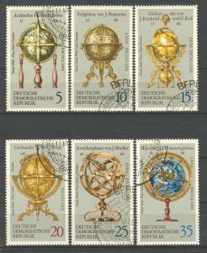 НДР, ФРН ГДР, ФРГ ^/--/^ ГДР 1972 музеи глобусы Mi 1792-1797 спецгашение ^_^^^ ГДР 1972 музеї глобуси Mi 1792-1797 спецпогашення - фото фото фото