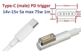 Інше Другое ^/--/^ Переходник для блока питания MagSafe 1 1 /--/ m з USB Type-C (male) Power Delivery PD тригер (A class) 1 д - фото фото фото