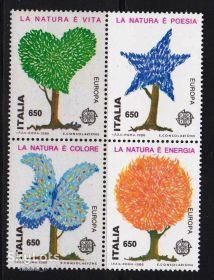 Мистецтво Искусство ^/--/^ NM Италия 1986 г  MNH - кварт ^_^^^ NM Італія 1986 MNH - кварт - фото фото фото