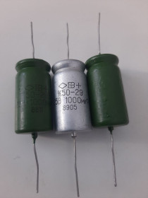 Конденсатори Конденсаторы ^/--/^ Конденсатор  К /--/ 50-29  (В) 1000 /--/ мкф  25 /--/ В ^_^^^ Конденсатор К /--/ 50-29 (В) 1000 /--/ мкф 25 /--/ В - фото фото фото