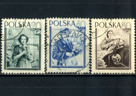 Польща Польша ^/--/^ Польша. Международный женский день   (серия) 1954 г. ^_^^^ Польща. Міжнародний жіночий день (серія) 1954 - фото фото фото