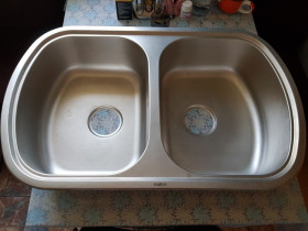 Кухонні мийки Кухонные мойки ^/--/^ Мойка кухонная HAIBA 80 /--/ x /--/ 49 DOUBLE decor 0.8 /--/ мм ^_^^^ Мийка кухонна HAIBA 80 /--/ x /--/ 49 DOUBLE decor 0.8 мм - фото фото фото
