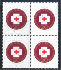 НДР, ФРН ГДР, ФРГ ^/--/^ Германия  1963 г MNH - квартблок ^_^^^ Німеччина 1963 MNH - квартблок - фото фото фото