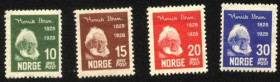 Скандинавія Скандинавия ^/--/^ Норвегия 1928  г. № 135-138 * серия ^_^^^ Норвегія 1928 р. No 135-138* серія - фото фото фото