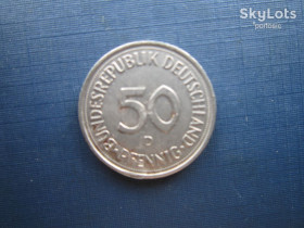 НДР, ФРН ГДР, ФРГ ^/--/^ Монета 50 пфеннигов Германия ФРГ 1985 D ^_^^^ Монета 50 пфенігів Німеччина ФРН 1985 D - фото фото фото