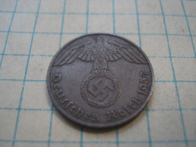 Германія (-) Германия (-) ^/--/^ 1 /--/ пф 1937 е  Німеччина ^_^^^ 1 /--/ пф 1937 е Германия - фото фото фото