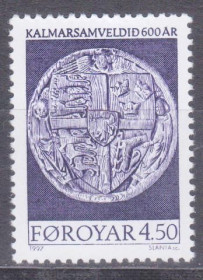 Скандинавія Скандинавия ^/--/^ Фареры 1997 КАЛЬМАРСКИЙ СОЮЗ CALMAR uniоn 600 ЛЕТ ИСТОРИЯ ДИПЛОМАТИЯ ПОЛИТИКА ДОГОВОР SW 311** MNH ^_^^^ Фарери 1997 Кальмарський союз CALMAR uniоn 600 років історії дипломатичної політики договору SW 311** MNH - фото фото фото