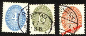 Німецька імперія (-) Германская империя (-) ^/--/^ Германия Reich 1931 г. № 127-129  гашеная ^_^^^ Німеччина Reich 1931 р. No 127-129 гашена - фото фото фото