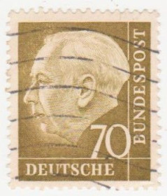 НДР, ФРН ГДР, ФРГ ^/--/^ ФРГ 1954 г. № 81 гашеная ^_^^^ ФРН 1954 р. No 81 гашена - фото фото фото
