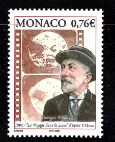 Освоєння космосу Освоение космоса ^/--/^ Космос . Монако 2002 г  MNH - Жюль Верн ^_^^^ Космос . Монако 2002 MNH - Жуль Верн - фото фото фото