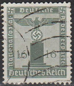 Третій Рейх (-) Третий Рейх (-) ^/--/^ 1938 - Рейх - Службова марка 16 Mi.151 _12,0 € ^_^^^ 1938 - Рейх - Служебная марка 16 Mi.151 _12,0 € - фото фото фото