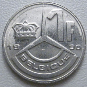 Бельгія Бельгия ^/--/^ Бельгія 1 франк 1990 року Belgique 42767 ^_^^^ Бельгия 1 франк 1990 года Belgique 42767 - фото фото фото