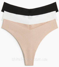 Труси Трусы ^/--/^ 3 шт Трусики стринги-бразилиана 50-52 L р H&amp;amp;M Хлопок ^_^^^ 3 шт Трусики стринги-бразиліана 50-52 L р H&amp;amp;M - фото фото фото