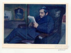 СРСР СССР ^/--/^ СССР 1974 открытка Живопись Бакст Портрет Бенуа  з. 1469 ^_^^^ СРСР 1974 листівка Живопис Бакст Портрет Бенуа з. 1469 - фото фото фото