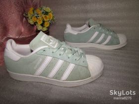 Кросівки Кроссовки ^/--/^ МЯТНЫЕ КРОССОВКИ НАТУРАЛЬНАЯ ЗАМША ~ ADIDAS SUPERSTAR ~ ИНДОНЕЗИЯ р 38 /25 см ^_^^^ М'ЯТНІ КРОСУВКИ НАТУРАЛЬНА ЗАМША ~ ADIDAS SUPERSTAR ~ Індонезія р 38 /25 см - фото фото фото