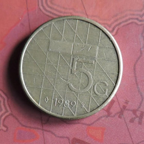 Нідерланди Нидерланды ^/--/^ Нидерланды Нідерланди 5 гульденов 1989 ^_^^^ Нидерланды Нидерланды 5 гульденов 1989 - фото фото фото