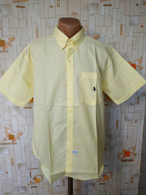 Сорочки Рубашки ^/--/^ Сорочка чоловіча. Шведка жовта POLO RALPH LAUREN коттон р-р 20 ^_^^^ Сорочка мужская. Шведка желтая POLO RALPH LAUREN коттон р-р 20 - фото фото фото