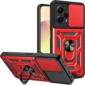 Чохли, бампера Чехлы, бампера ^/--/^ Чохол Fiji Camera Defence для Xiaomi Redmi Note 12 Turbo бампер із захистом камери та підставкою Red ^_^^^ Чехол Fiji Camera Defence для Xiaomi Redmi Note 12 Turbo бампер с защитой камеры и подставкой Red - фото фото фото