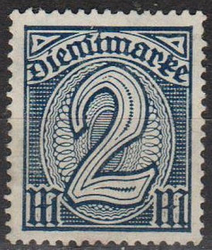 Веймарська республіка Веймарская республика ^/--/^ 1922 - Німеччина - Службова - Деномінація 2 Марок 70     (*) ^_^^^ 1922 - Германия - Служебная - Деноминация 2 Марок 70 (*) - фото фото фото