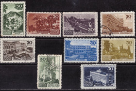 СРСР - СССР - ^/--/^ СССР. Курорты СССР  (серия без 1 м.)* и # 1947 г. ^_^^^ СРСР. Курорти СРСР (серія без 1 м.) * і # 1947 р. - фото фото фото