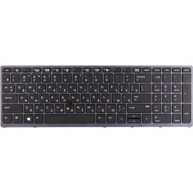 Клавіатури Клавиатуры ^/--/^ Клавиатура для ноутбука HP Zbook 15 G /--/ 3 черная, серый фрейм, подсветка ^_^^^ Клавіатура для ноутбука HP Zbook 15 G /--/ 3 чорна, сірий фрейм, підсвічування - фото фото фото