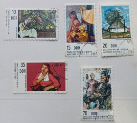 НДР, ФРН ГДР, ФРГ ^/--/^ ГДР 1974 Живопись XX века, гашеные (II) ^_^^^ НДР 1974 Живопис XX століття, гашені (II) - фото фото фото