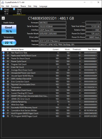 Флешки, зовнішні HDD, диски Флешки, внешние HDD, диски Твердотільні SSD-накопичувачі Твердотельные SSD-накопители ^/--/^ SSD CRUCIAL 2.5 SATA 480 /--/ GB. 76%. ^_^^^ SSD CRUCIAL 2.5 SATA 480 /--/ GB 76%. - фото