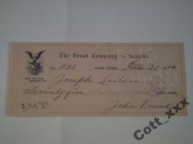 Чеки Чеки ^/--/^ ЧЕК - США - 1909 года - Нью Йорк. ^_^^^ ЧЕК - США - 1909 року - Нью Йорк. - фото фото фото