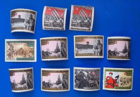 Історія та особистості История и личности ^/--/^ СССР 1968 г - 50-летие Вооруженных сил, 18 шт  (см.фото), негаш ^_^^^ СРСР 1968 р - 50-річчя Збройних сил, 18 шт (див.фото), негаш - фото фото фото