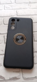 Чохли, бампера Чехлы, бампера ^/--/^ Чохол-кільце для Samsung Galaxy S /--/ 21 FE, матовий силіконовий чохол з магнітним тримачем і підставкою  (Black) ^_^^^ Чехол-кольцо для Samsung Galaxy S /--/ 21 FE, матовый силиконовый чехол с магнитным держателем и подставкой (Black) - фото фото фото