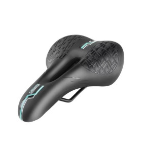 Сідла Седла ^/--/^ Сідло Lietu Rainproof PU з вентиляційним отвором, чорне із синім (1057-blue) ^_^^^ Седло Lietu Rainproof PU с вентиляционным отверстием, черное с синим (1057-blue) - фото фото фото