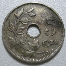 Бельгія Бельгия ^/--/^ Бельгія 5 сантимів 1910 року BELGIE 42176 ^_^^^ Бельгия 5 сантимов 1910 года BELGIE 42176 - фото фото фото