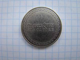 Гральні Игральные ^/--/^ Жетон игровой ClarkeQuay SINGAPORE, Сингапур. ^_^^^ Жетон ігровий ClarkeQuay SINGAPORE, Сінгапур. - фото фото фото