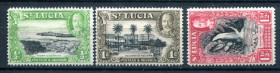 Великобританія Великобритания ^/--/^ БРИТАНСКИЕ КОЛОНИИ. 1921 г. КОРОЛЬ ГЕОРГ V. СВ. ЛЮСИИ. 3 МАРКИ ИЗ СЕРИИ. MLH. ^_^^^ Британські колонії. 1921 — король Георг V. СВ. Люсії. 3 Марки з серії. MLH. - фото фото фото