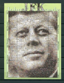 Історія та особистості История и личности ^/--/^ Гвиана  Guyana 2001 Collage of J.F. Kennedy MNH ^_^^^ Гвіана Guyana 2001 Collage of J.F. Kennedy MNH - фото фото фото
