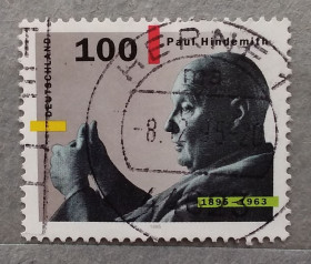 Сучасні з  року Современные с  года ^/--/^ Германия 1995 г - 100 лет со дня рождения композитора Пауля Хиндемита, гаш ^_^^^ Німеччина 1995 р - 100 років від дня народження композитора Пауля Хіндеміта, гаш - фото фото фото