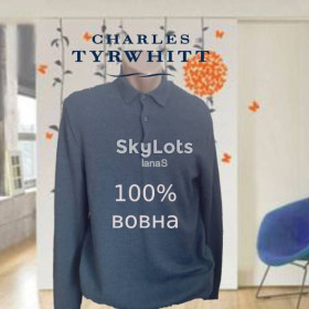 Кофти Кофты ^/--/^ Charles Tyrwhitt Шерстяной свитер поло мужской на пуговицах под джинс М на 46-48 ^_^^^ Charles Tyrwhitt Шерстяний светр поло чоловічий на гудзиках під джинс М на 46-48 - фото фото фото