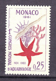 Фауна Фауна ^/--/^ Фауна . Монако 1961 г MNH - аквариумистика ^_^^^ Фауна . Монако 1961 р MNH - акваріумістика - фото фото фото