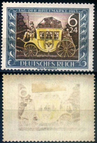 Третій Рейх (-) Третий Рейх (-) ^/--/^ 1943 - Рeйх - День марки Mi.828 _Абкляч * ^_^^^ 1943 - Рeйх - День марки Mi.828 _Абкляч - фото фото фото