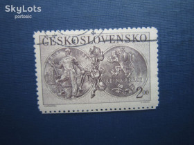 Чехословаччина Чехословакия ^/--/^ Марка Чехословакия 1950 монета на марке гаш КЦ 1 $ ^_^^^ Марка Чехословаччина 1950 монета на марці гаш КЦ 1 $ - фото фото фото