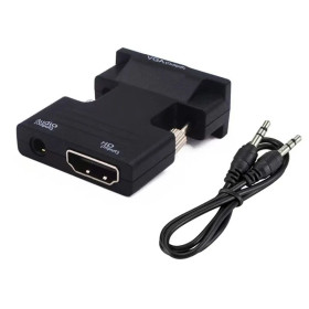 Шлейфи, перехідники Шлейфы, переходники ^/--/^ Кабель адаптер HDMI VGA + MiniJack 3.5 Male Female Мама Тато AUX ^_^^^ Кабель адаптер HDMI VGA + MiniJack 3. 5 Male Female Мама Тато AUX - фото фото фото