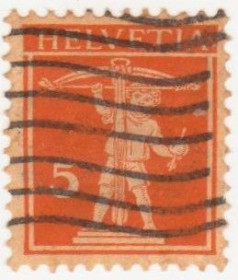 Швейцарія Швейцария ^/--/^ Швейцария 1921  г. № 161 гашеная ^_^^^ Швейцарія 1921 р. No 161 гашена - фото фото фото