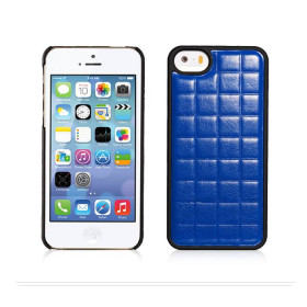 Чохли, сумки Чехлы, сумки ^/--/^ Чехол Xoomz для iPhone 5/5 /--/ S/5 /--/ SE PU Grid Blue (back cover) (XIP /--/ 501 /--/ Bl) - фото фото фото